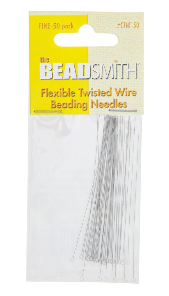 BeadSmith Flexible Fine Twisted Beading Needles (10 Pack)