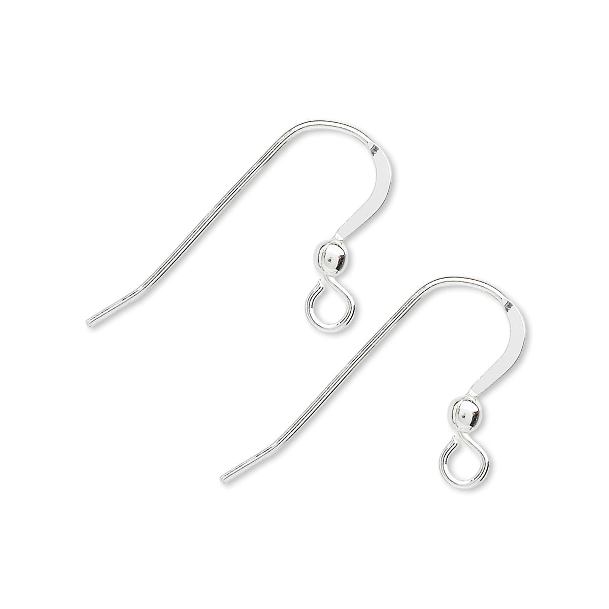 Sterling Silver Flat Fish Hook Ear Wires w/Bead – The Bead Merchant