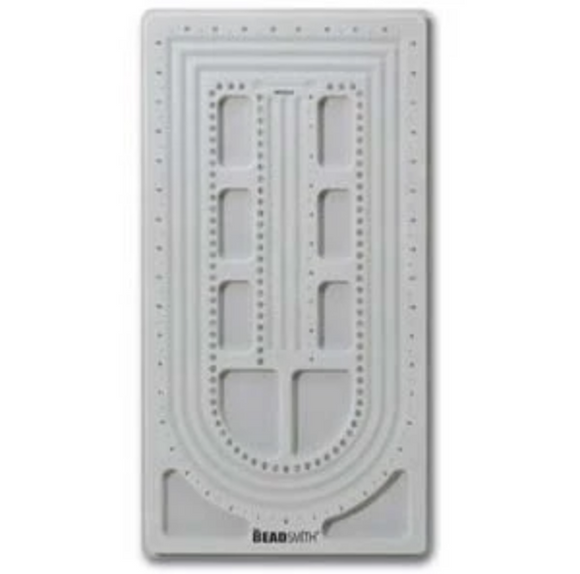 The Beadsmith Mini Bead Board, Grey Flocked, 16 U-Shaped Channel, 4 x 6.75  inches, Design Boards for Creating Bracelets, Necklaces and Other Jewelry  16 - 1 Channel