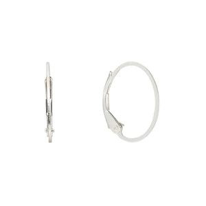 Sterling Silver Circular Leverback Ear Wires