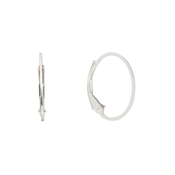 Sterling Silver Circular Leverback Ear Wires